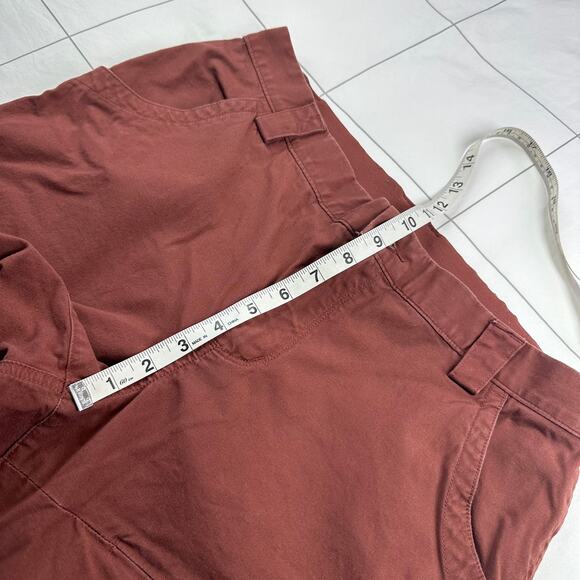 Duluth Trading Co Pants Womens 12 Rust Red Rootstock Gardening Jogger Cotton - Picture 10 of 13